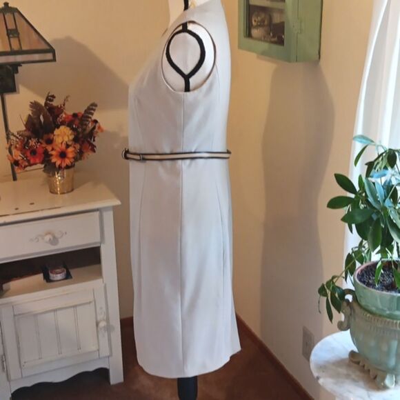 Calvin Klein Woven Sheath Dress  Beigecore, Quiet Luxury, Classic - Picture 4 of 15
